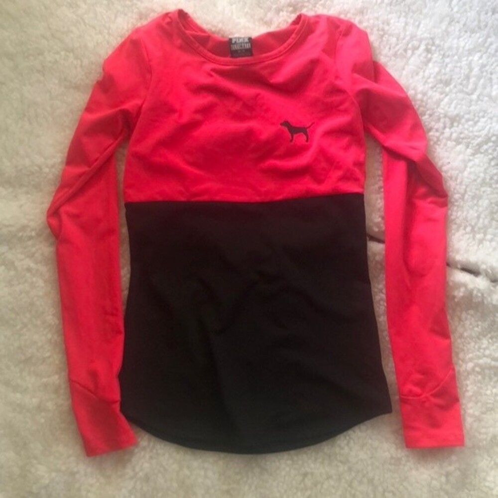 Victoria's Secret NWT VS PINK Women's Color Block Long Sleeve Runner Top XS